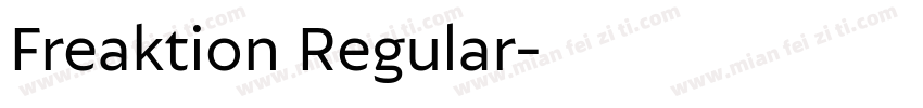 Freaktion Regular字体转换